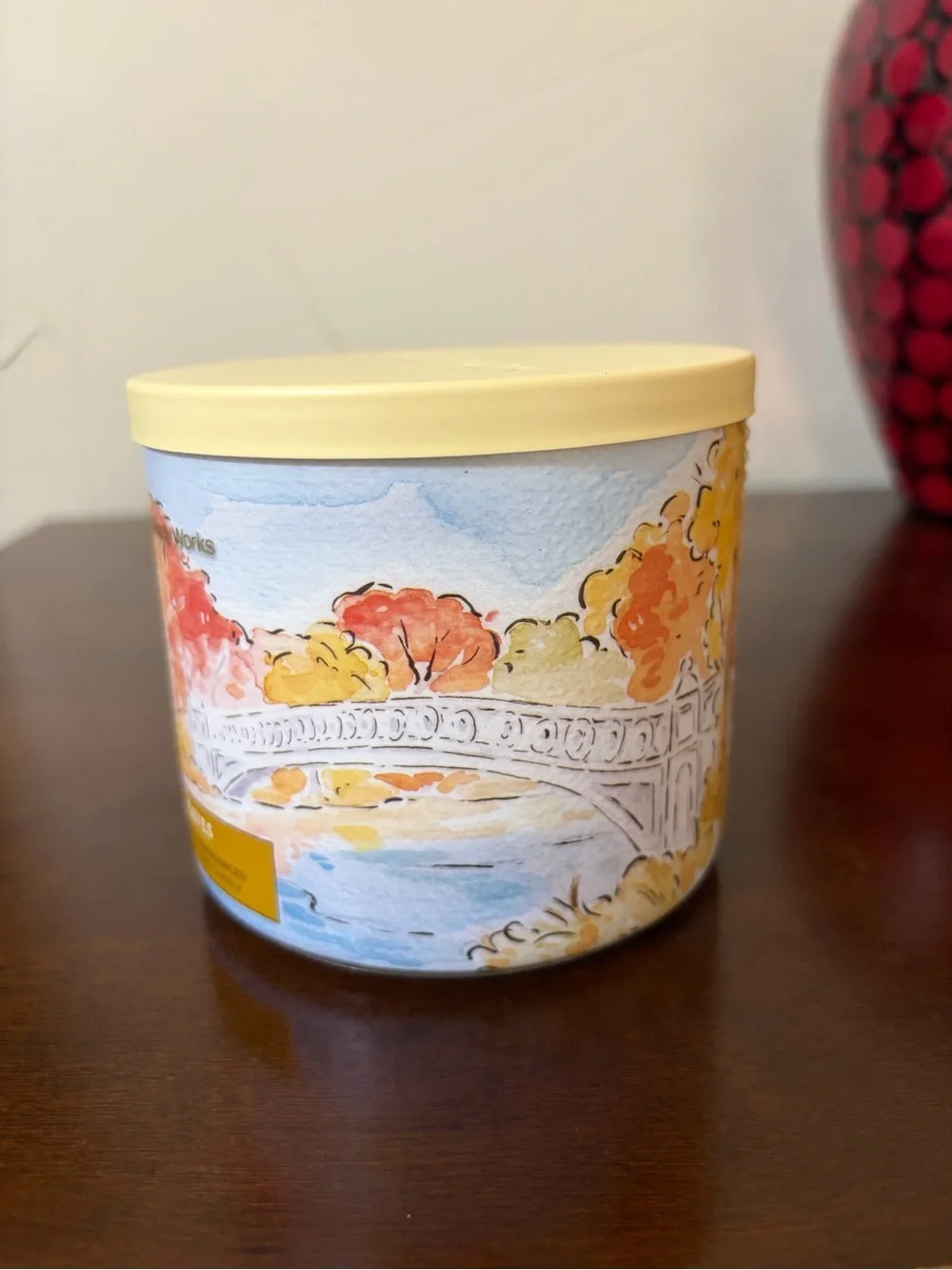 Bath & Body Works Leaves Scented 3 Wick Candle and Foaming Hand Soap Set